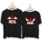 Devil with her Angel Couple T-Shirts