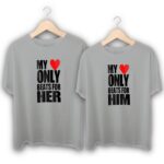 My Heart only beats for Him and Her Couple T-Shirts