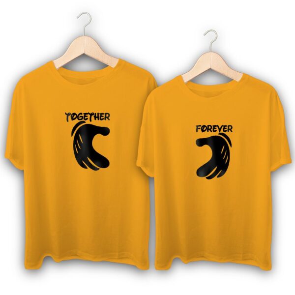 Together Forever Hand Heart Couple T Shirts Shoppershine Com