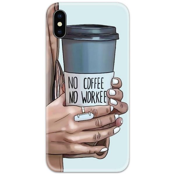 No Coffee No Work Slim Case Back Cover