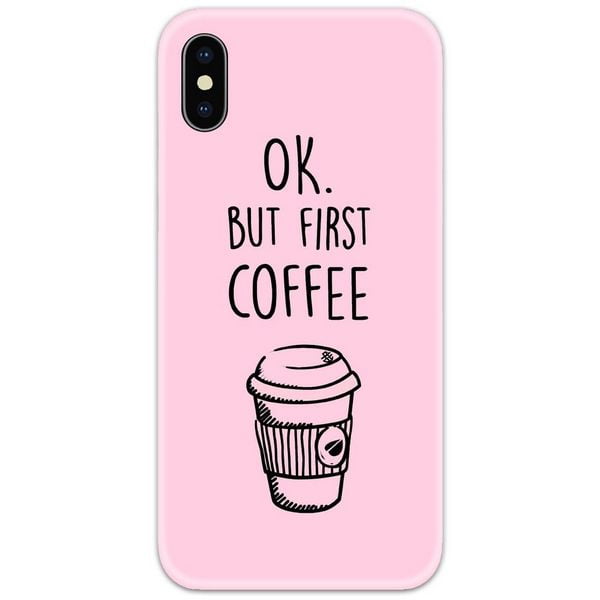 Ok But First Coffee Slim Case Back Cover