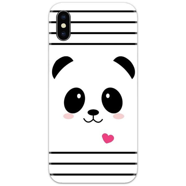 Cute Panda Heart Slim Case Back Cover