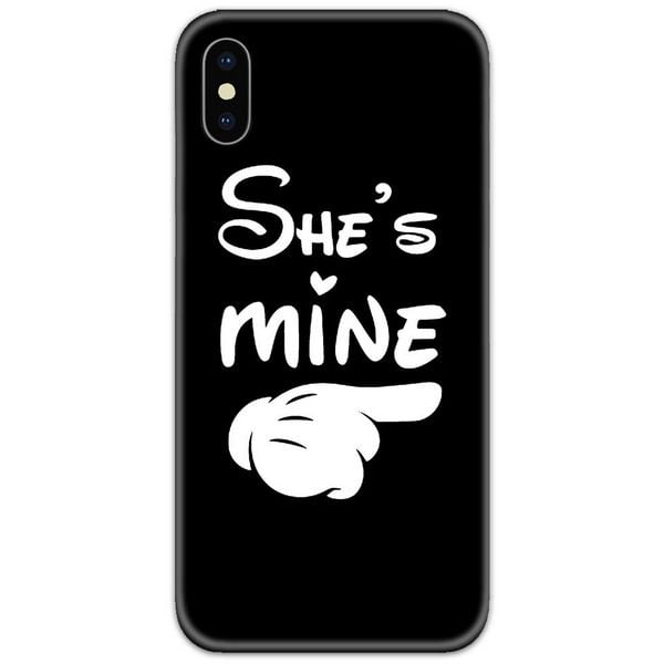 He is Mine She is Mine Couple Case Back Covers