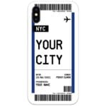 Custom Boarding Pass Slim Case Mobile Cover with City and Name