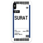 Custom Boarding Pass Slim Case Mobile Cover with City and Name