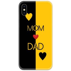 Love Mom Dad heart Slim Case Back Cover