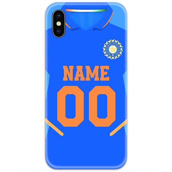 Indian Cricket Blue Jersey Slim Case Cover with Name and Number