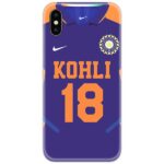 Indian Cricket Orange Jersey Slim Case Cover with Name and Number