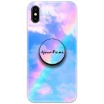 Rainbow in Sky Slim Case Cover with Your Name Pop Grip
