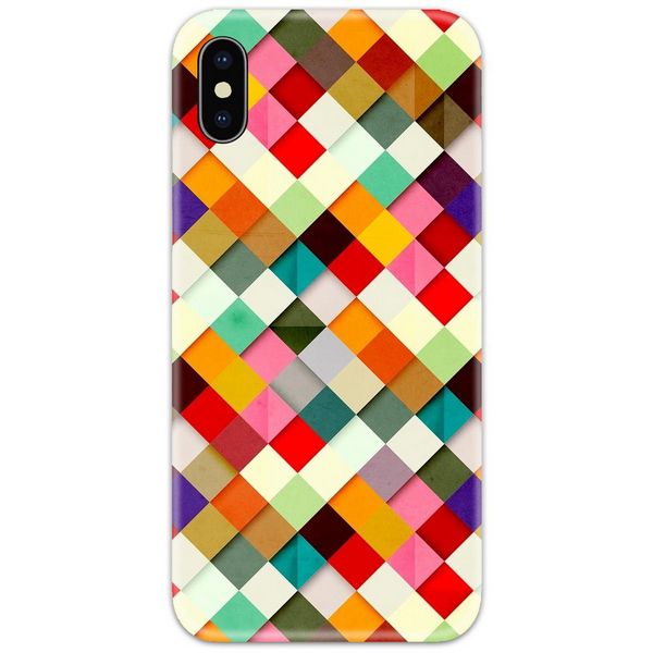 Colorful Diamonds Shadow Pattern Slim Case Back Cover