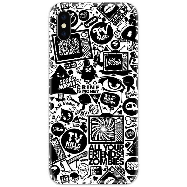 Vintage Monochrome TV Slim Case Back Cover