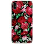 Roses in Black Background Slim Case Back Cover