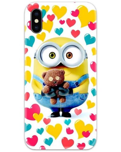 Minion with Teddy Slim Case Back Cover