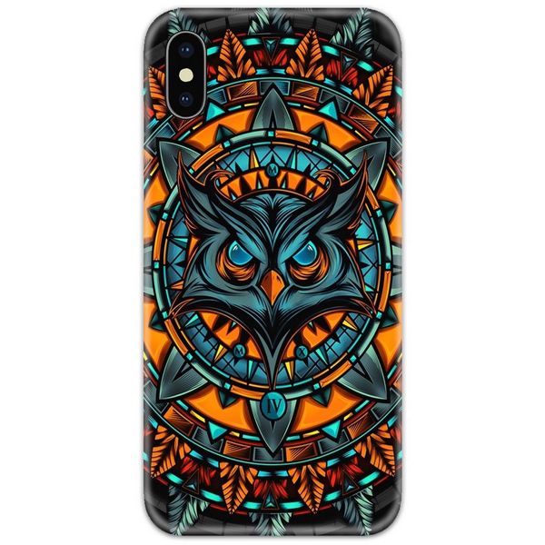 Owl Abstract Art Slim Case Back Cover