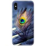 Peacock Feather Slim Case Back Cover