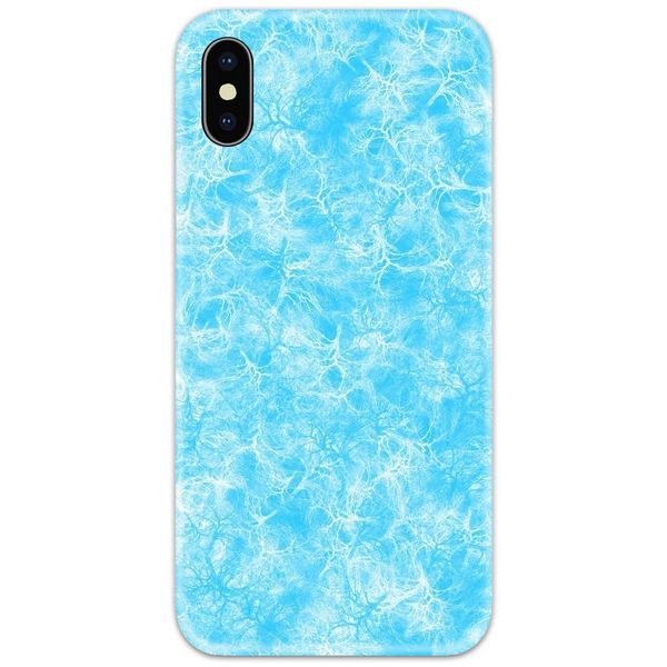 Turquoise White Pattern Slim Case Back Cover