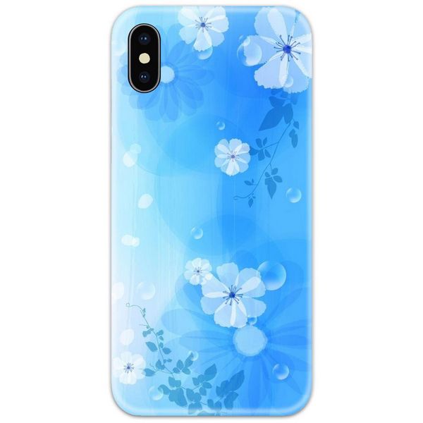 Blue Flower Art Slim Case Back Cover