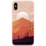 Sunrise Mountain Abstract Slim Case Back Cover