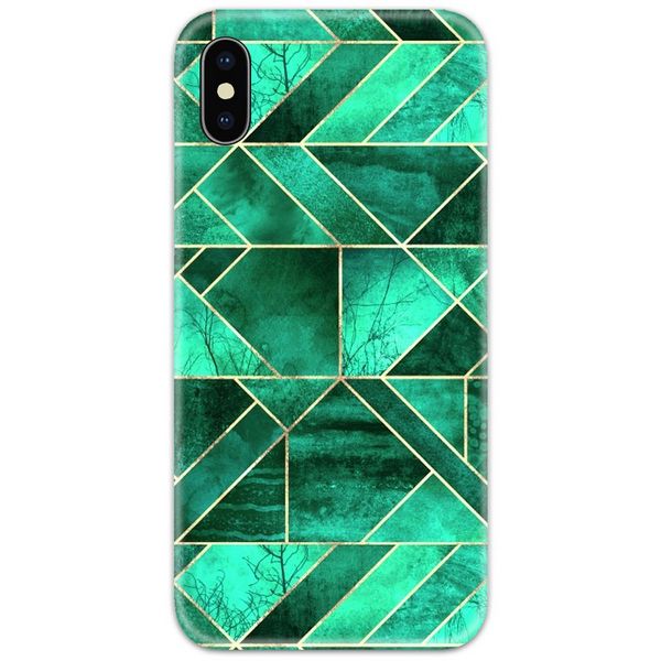 Green Marble Pattern Slim Case Back Cover