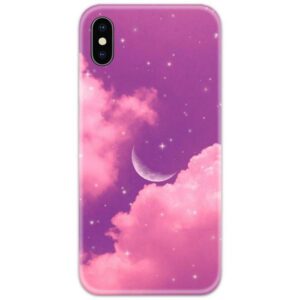 Moon in Pink Sky Slim Case Back Cover