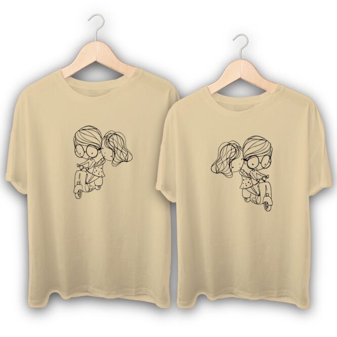Love Ride Couple T-Shirts