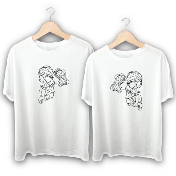 Love Ride Couple T-Shirts