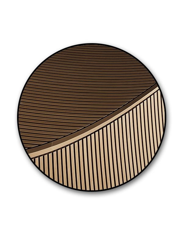 Brown Curvy Stripes Popgrip