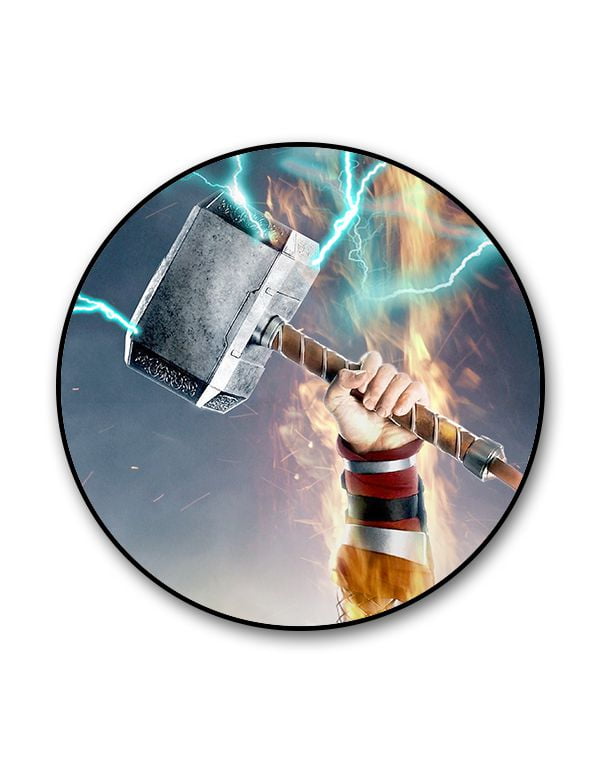 Thor with Mjolnir Hammer Popgrip