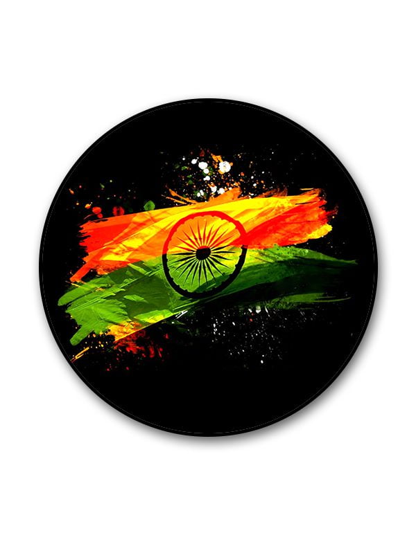 Indian Flag Splatter in Black Popgrip