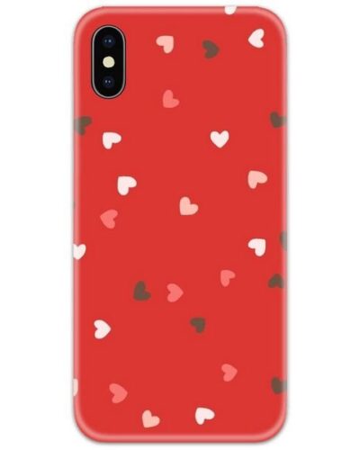 Hearts in Red Slim Case Back Cover