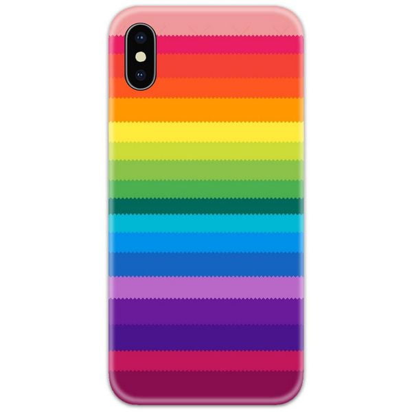 Rainbow Horizontal Zigzag Slim Case Back Cover
