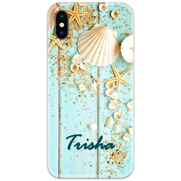 Seashell Design Slim Case Cover with Your Name