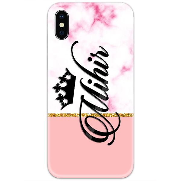 SS-4D-NE-SS2373.jpg Pink Marble Golden Orange Custom 4D Name Case