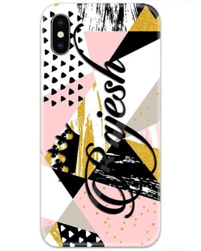Triangle Shape Abstract Custom 4D Name Case