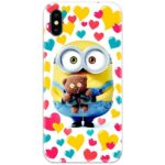 Minion with Teddy Couple Case Back Covers
