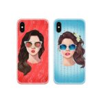 Funky Girls Sunglasses Couple Case Back Covers