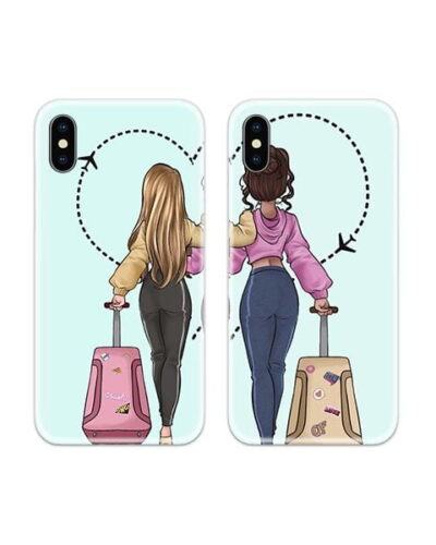 Travelers Couple Case Back Covers