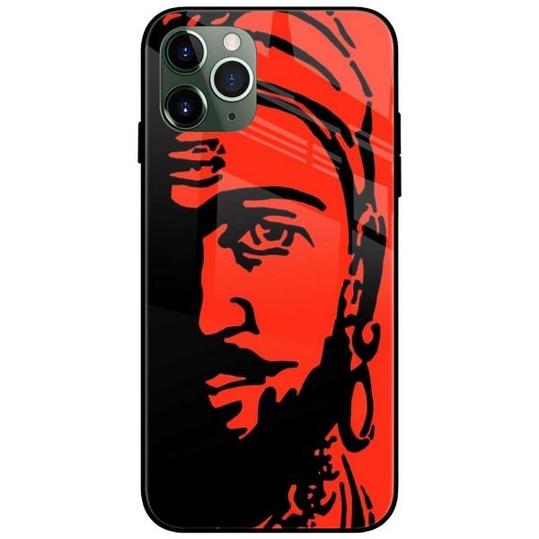 Shivaji Maharaj Face Glass Case Back Cover