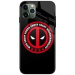Deadpool with Great Power Glass Case Back Cover