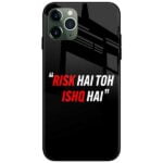 Scam Risk Hai Toh Ishq Hai Glass Case Back Cover