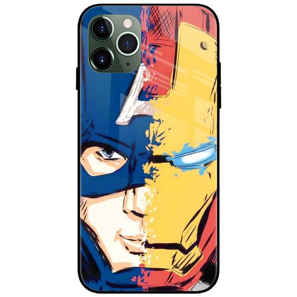 Captain America vs Ironman Glass Case Back Cover