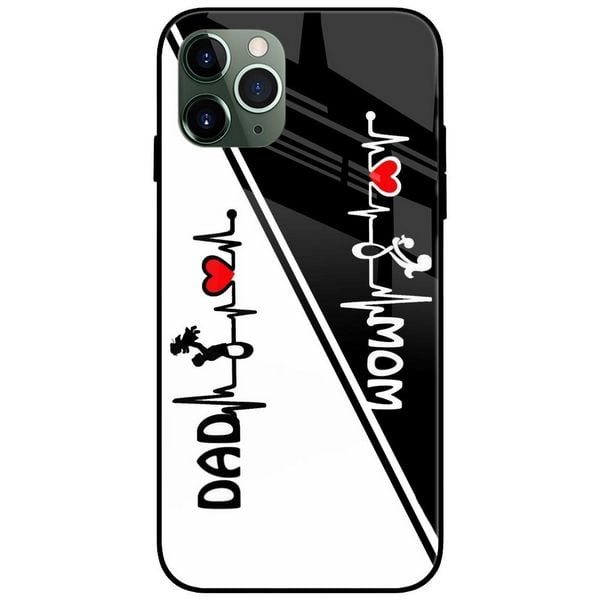 Love Mom Dad Glass Case Back Cover