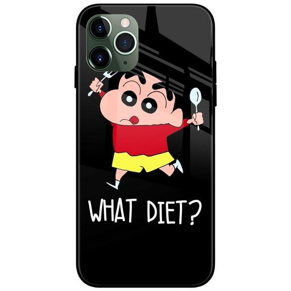 Shinchan What Diet Glass Case Back Cover