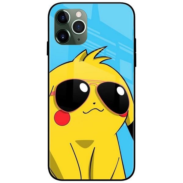 Pikachu Glasses Glass Case Back Cover