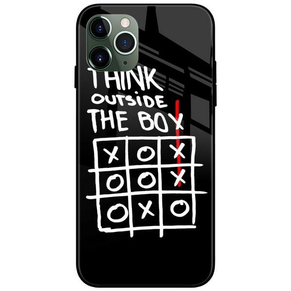 Think Outside The Box Glass Case Back Cover