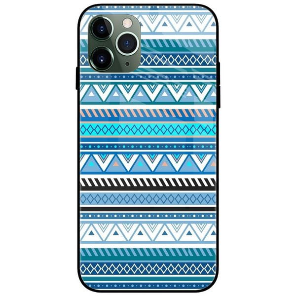 Mandla Pattern Blue Glass Case Back Cover