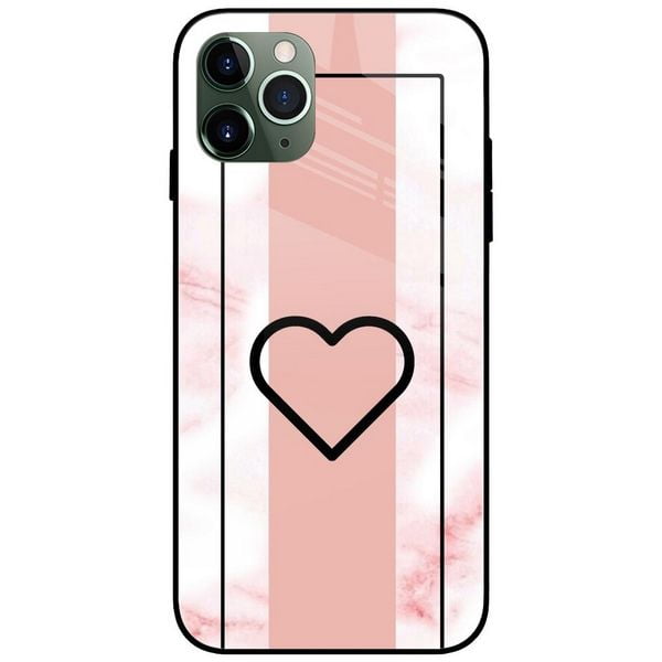 Heart on Marble Glass Case Back Cover