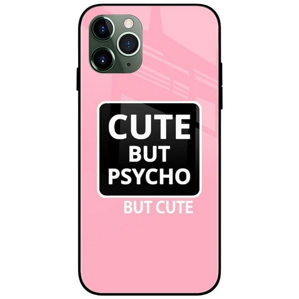 Cute But Psycho But Cute Glass Case Back Cover