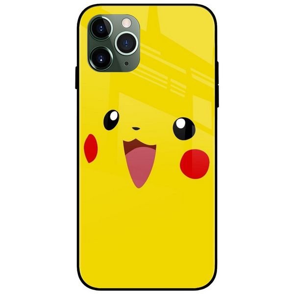 Pikachu Face Glass Case Back Cover