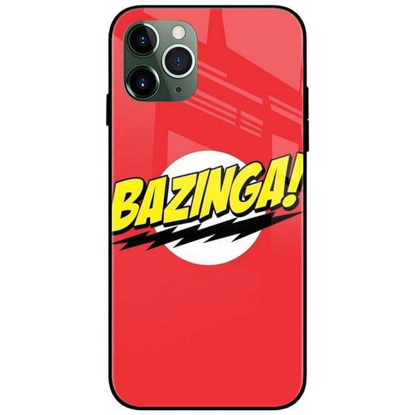 Bazinga Big Bang Theory Glass Case Back Cover